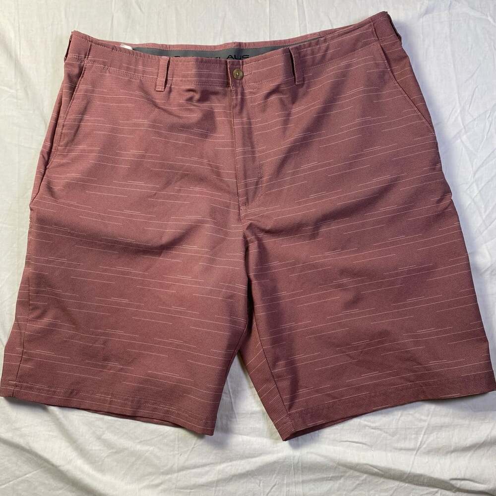 Nicklaus Golf Shorts Size 40 Burgundy Herringbone Performance (1399)